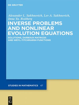 cover image of Inverse Problems and Nonlinear Evolution Equations